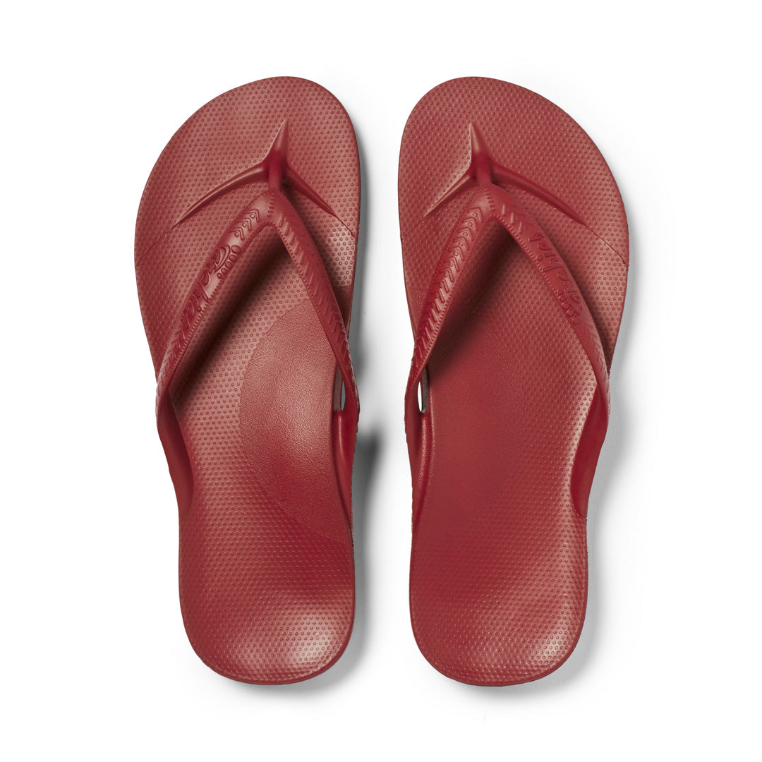 Arch Support Thongs - Classic - Sangria Red 