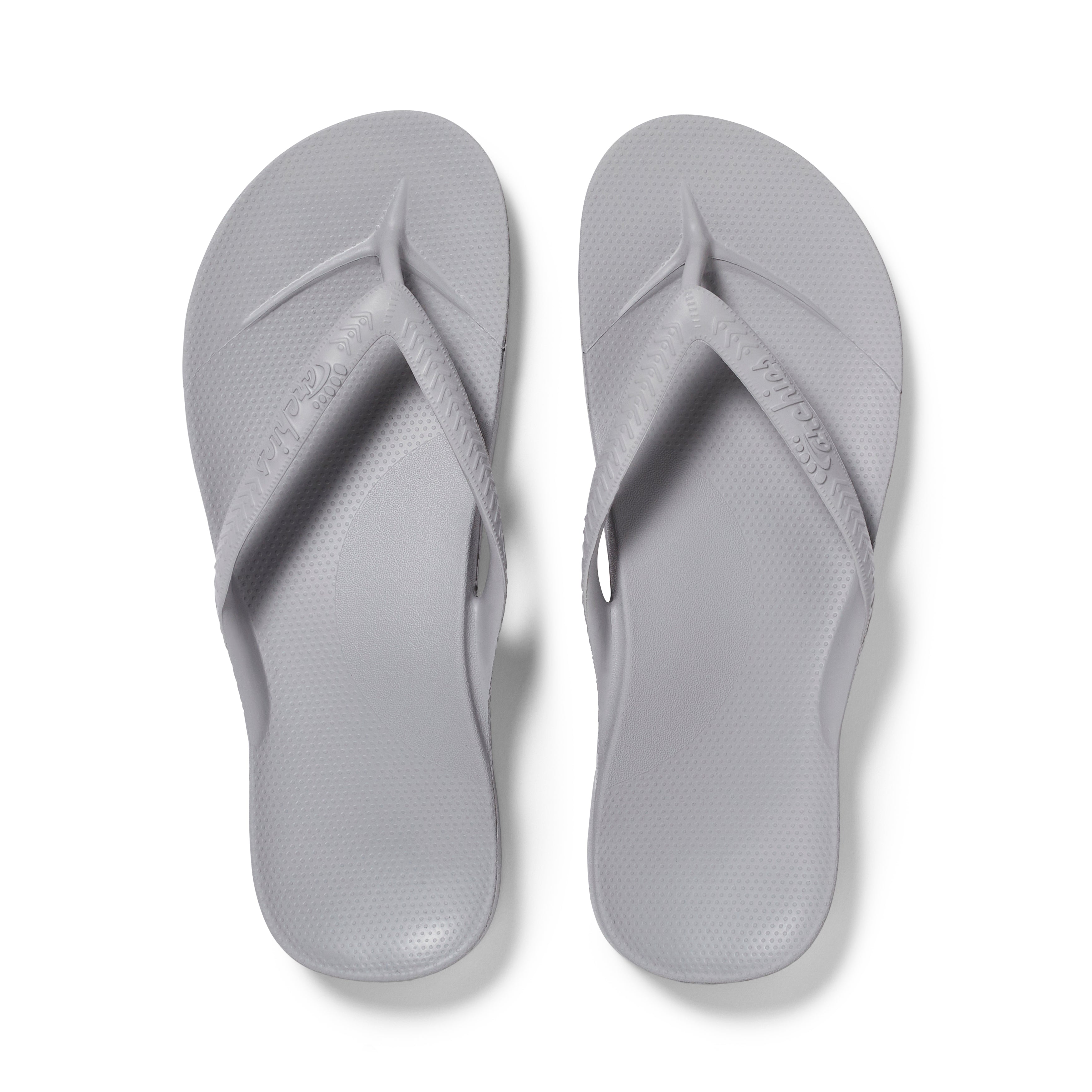 Grey - Arch Support Thongs 
