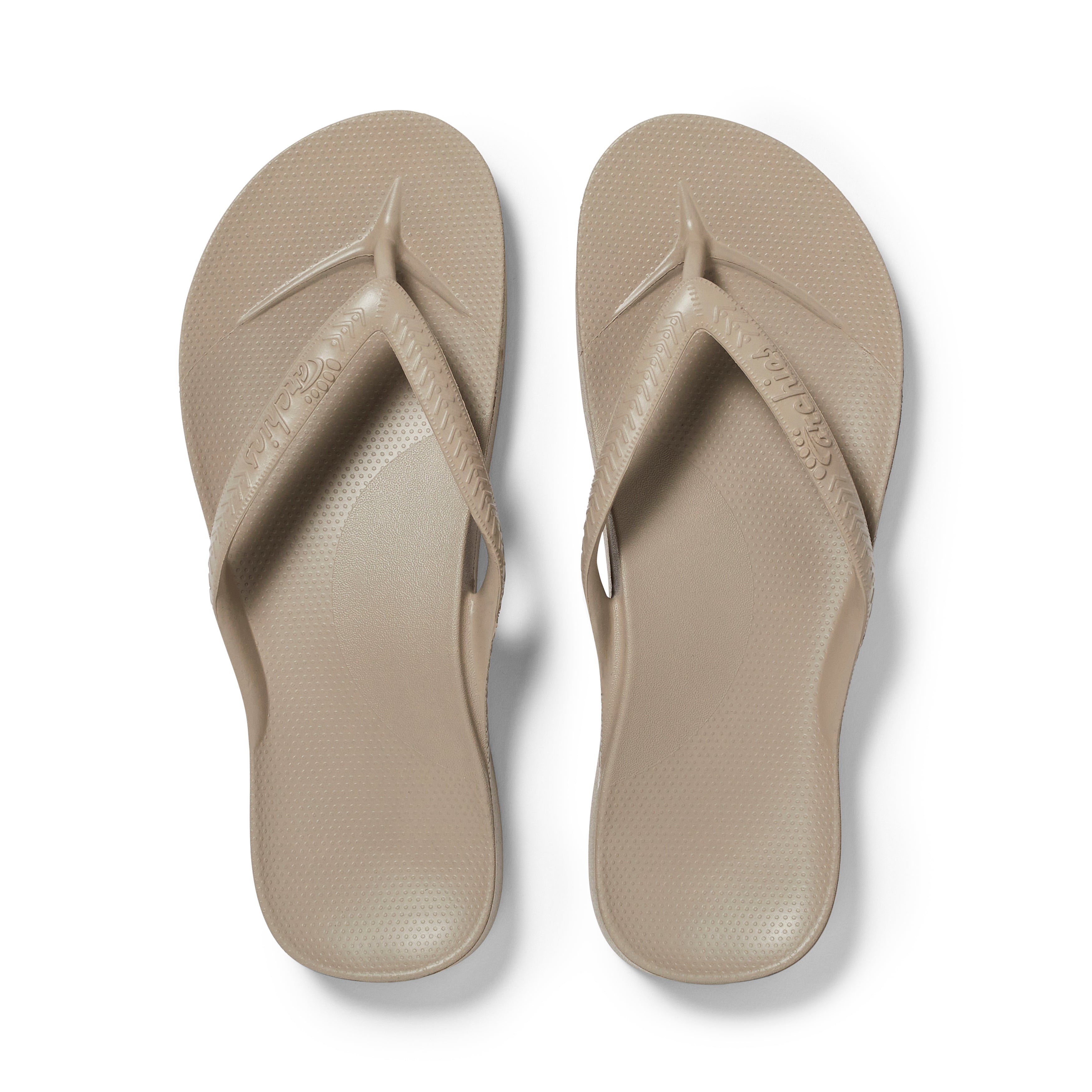 Taupe - Arch Support Thongs 