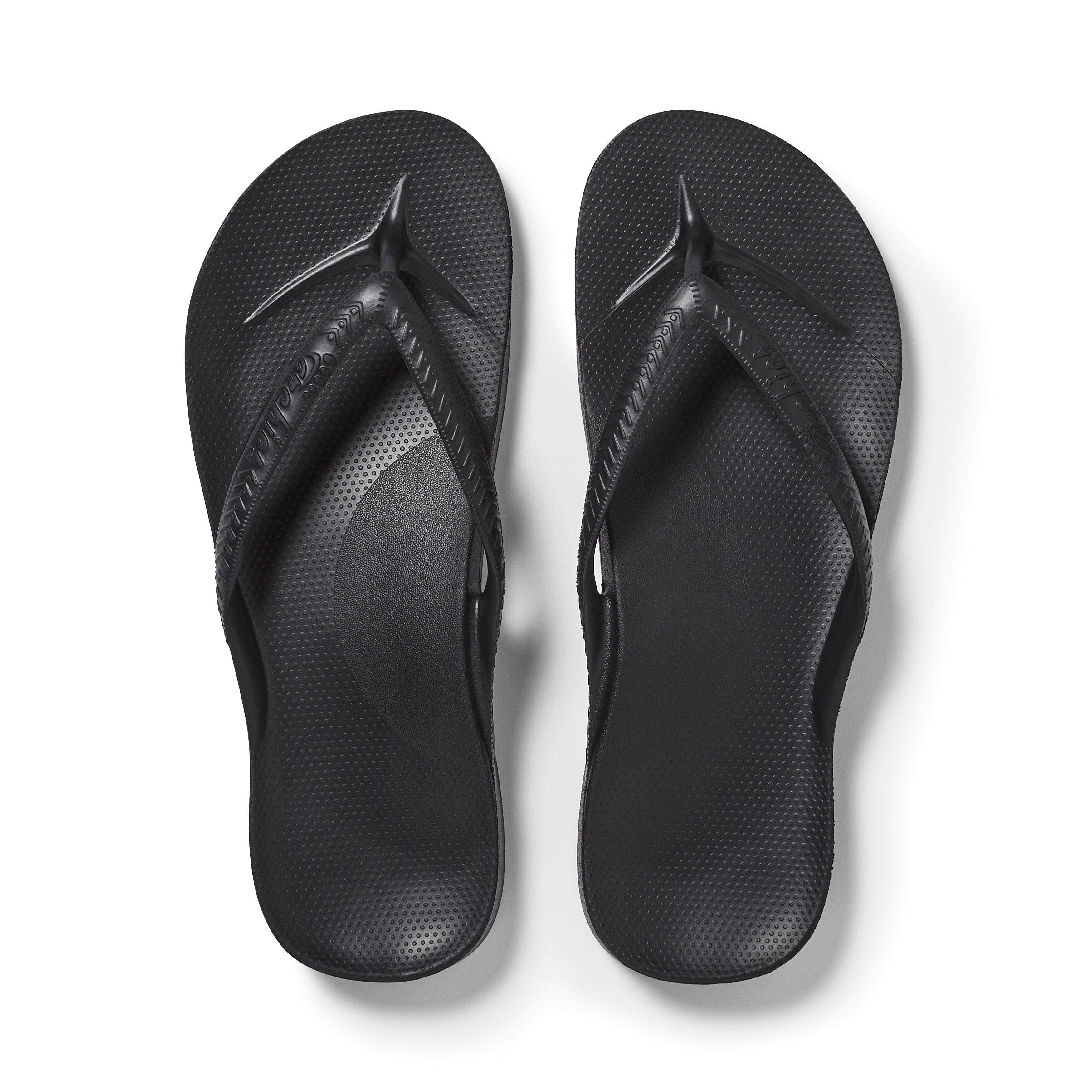 Black - Arch Support Thongs 