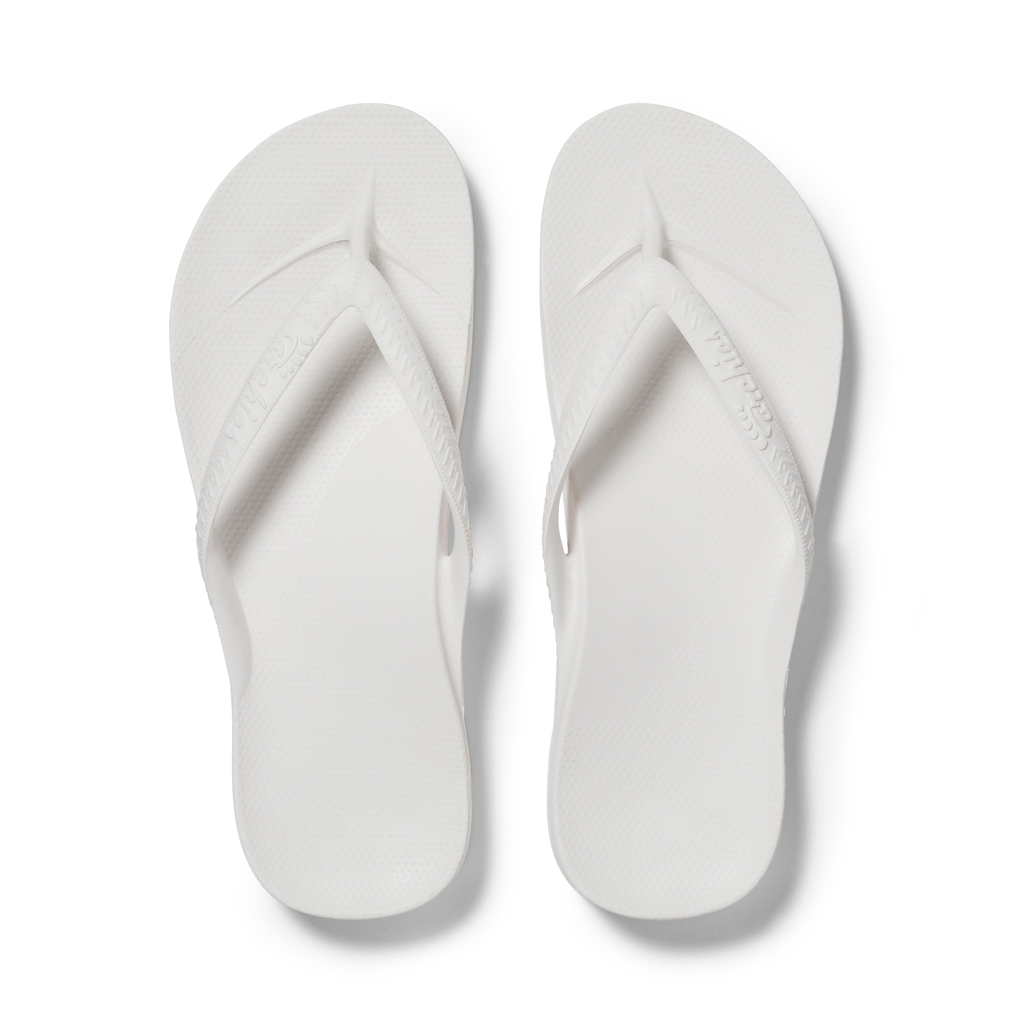 White - Arch Support Thongs 